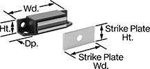 Image of Product. Front orientation. Contains Annotated. Magnetic Latches. Style 5.