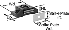 Image of Product. Front orientation. Contains Annotated. Magnetic Latches. Style 11.