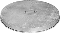 Image of Product. Front orientation. Trash Can Lids. Trash Can Lids for Drums, Style B.