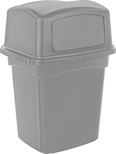 Image of Product. Front orientation. Trash Cans. Heavy Duty Plastic Trash Cans, Rectangle.