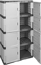 Image of Product. Front orientation. Cabinets. Plastic Shelf Cabinets.