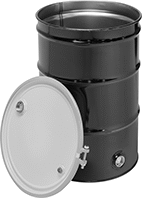 Image of Product. Front orientation. Drums. Steel Drums with Drain.