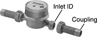 Image of Product. Front orientation. Exploded view. Contains Annotated. Flowmeters. High-Temperature Totalizers, Brass Body.