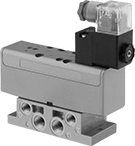 Image of Product. Single Solenoid. Front orientation. Single Solenoid. Wear-Resistant Electrically Operated Air Directional Control Valves.