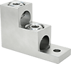 Image of Product. Front orientation. Terminals, Ferrules, and Lugs. Stacked Set Screw Lugs, For 2 Wires.
