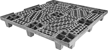 Image of Product. Front orientation. Pallets. Nestable Plastic Pallets, Vented Surface, Style F.