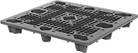 Image of Product. Front orientation. Pallets. Nestable Plastic Pallets, Vented Surface, Style D.