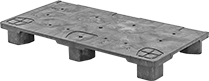 Image of Product. Front orientation. Pallets. Stackable Plastic Pallets, Solid Surface, Style G.
