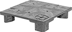 Image of Product. Front orientation. Pallets. Stackable Plastic Pallets, Solid Surface, Style F.