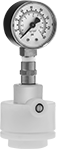 Image of Product. Polypropylene Guard. Front orientation. Polypropylene Guard. Low-Pressure Gauges for Chemicals.