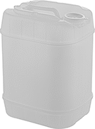 Image of Product. Jug with Pouring Vent with Cap and Security Ring. Front orientation. Shipping Jugs. Rectangular UN-Compliant Chemical-Resistant Shipping Jugs with Tamper-Evident Seal, HDPE, Security Ring, Pouring Vent with Cap.