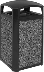 Image of Product. Front orientation. Trash Cans. Decorative Outdoor Trash Cans, Style C.