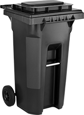 Image of Product. Front orientation. Trash Cans. Mobile Trash Cans, Style B.