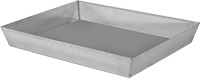 Image of Product. Front orientation. Pans. Highly Corrosion-Resistant Stainless Steel Pans, Style B.