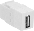 Image of Product. Back orientation. USB Connectors. USB Adapters for Keystone Wall Plates, Straight USB-A Female × USB-A Female, USB 2.0.