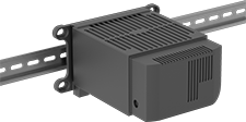 Image of ProductInUse. DIN-Rail Mount. Front orientation. DIN-Rail Mount. Remote-Sensing Enclosure Space Heaters.