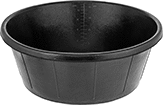 Image of Product. Front orientation. Tubs. Rubber and Polyethylene Tubs, Style A.