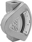 Image of Product. Vertical Flow with Female Connections. Front orientation. Flowmeters. Clog-Resistant Flowmeters, Brass Body, Female.