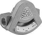 Image of Product. Horizontal Flow with Female Connections. Front orientation. Flowmeters. Clog-Resistant Flowmeters, Brass Body, Female.