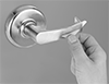 Clear Covers for Door Handles with Silver Ion Finish