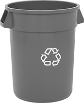 Image of Product. Front orientation. Recycling Containers. Easy-Grip Plastic Recycling Containers, Lids, and Dollies.