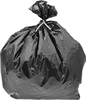 Image of Product. Front orientation. Trash Bags. Trash Bags with Twist Ties.