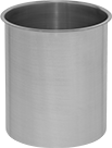 Image of Product. Front orientation. Tanks. Food and Beverage Round Metal Batch Tanks, Style A.
