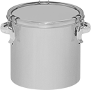 Image of Product. Front orientation. Tanks. Round Stainless Steel Batch Tanks, Style A.