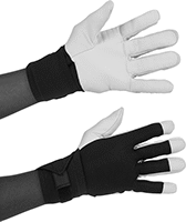 Image of ProductInUse. Goatskin Leather. Front orientation. Gloves. Vibration-Protection Work Gloves, Goatskin Leather.