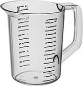 Image of Product. Front orientation. Beakers. Food and Beverage Beakers, Polycarbonate, Style B.