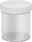 Image of Product. Front orientation. Jars. Plastic Jars, Style D.