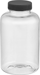 Image of Product. Front orientation. Jars. Super-Clean Plastic Jars, 17 fl. oz. Capacity.