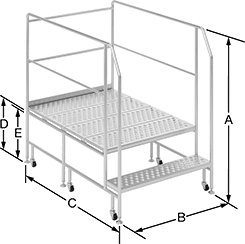 Image of Attribute. Front orientation. Contains Annotated. Work Platforms. Clean Room Work Platforms.