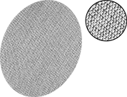 Image of Product. Sanding Disc. Front orientation. Contains Inset. Sanding Discs. For Vacuum Sanders, Discs, Clog Resistant, Hook and Loop Mount.