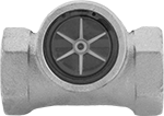 Image of Product. Front orientation. Flow Sights. Flow Sights with Indicator for Water and Oil, Rotor Indicator, Front Window.
