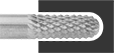 Image of ProductInUse. Front orientation. Burs. Burs for Masonry, Ceramics, and Composites, Round Cylinder.