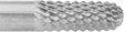 Image of Product. Front orientation. Burs. Burs for Masonry, Ceramics, and Composites, Round Cylinder, Diamond-Cut Tooth.