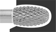 Image of ProductInUse. Front orientation. Burs. Burs for Masonry, Ceramics, and Composites, Oval.