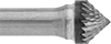 Image of Product. Front orientation. Burs. Burs for Masonry, Ceramics, and Composites, Cone, Diamond-Cut Tooth.