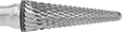Image of Product. Front orientation. Burs. Burs for Masonry, Ceramics, and Composites, Round Tapered Cone, Diamond-Cut Tooth.