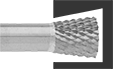 Image of ProductInUse. Front orientation. Burs. Burs for Masonry, Ceramics, and Composites, Inverted Cone.
