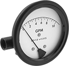 Image of Product. Style A. Front orientation. Style A. Easy Read Flowmeters.