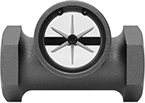 Image of Product. Front orientation. Flow Sights. Flow Sights with Indicator for Water and Oil, Rotor Indicator, Front and Back Window.