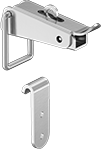 Image of Product. Front orientation. Draw Latches. Corner-Mount Padlockable Draw Latches.