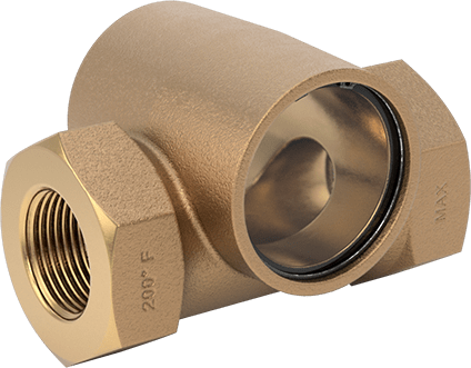 Image of Product. Front orientation. Flow Sight for Water and Oil, Bronze Body, 1 NPT Female.