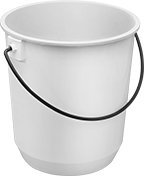 Image of Product. Front orientation. Pails. Rubber and Plastic Pails, Style F.