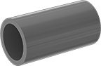 Image of Product. Cement Socket Female × Cement Socket Female. Front orientation. Pipe and Fittings. Thick-Wall Plastic Pipe Fittings for Water, Straight Adapters, Cement Socket Female × Cement Socket Female, Round Body.