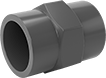 Image of Product. Cement Socket Female × NPT Female. Front orientation. Pipe and Fittings. Standard-Wall Plastic Pipe Fittings for Water, Straight Adapters, Female, Threaded Fitting Connection, Cement-Socket Fitting Connection.