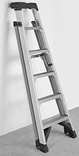 Image of ProductInUse. Straight. Front orientation. Ladders. Convertible Step/Straight Ladders.