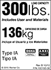 Image of Product. Front orientation. Labels. Ladder Labels , Duty Rating Label, For Werner.